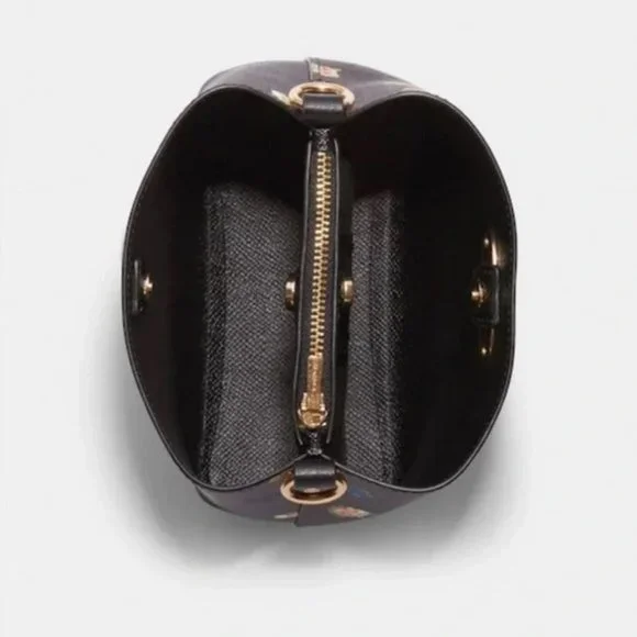 Coach Mini Town Bucket Bag In Signature Canvas With Vintage Mini Rose Print - Picture 3 of 4